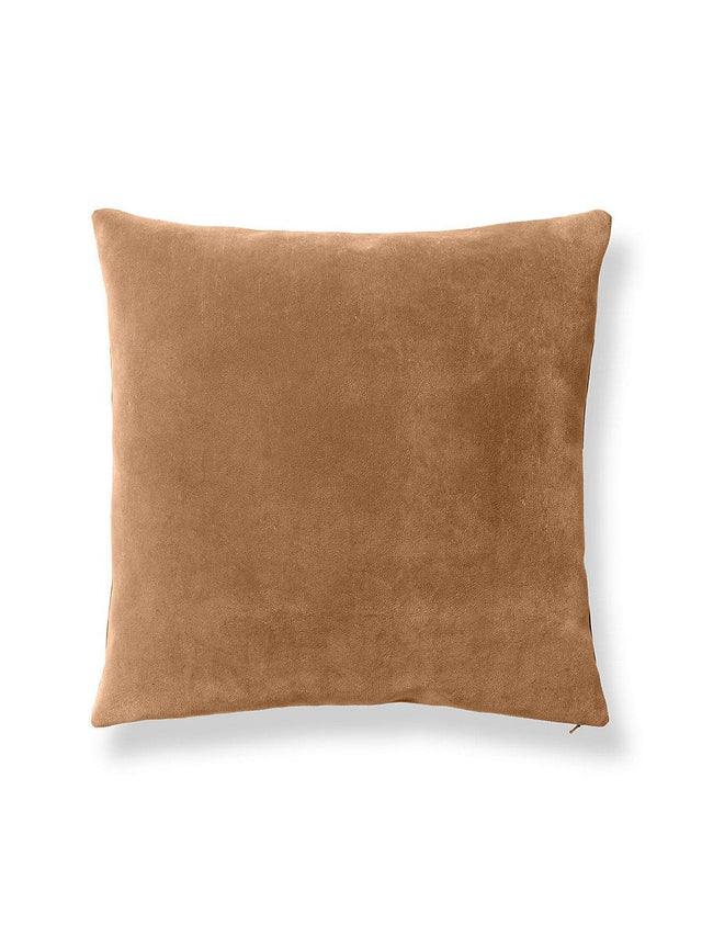 Scalamandre Georgia Suede 22 X 22 - Caribou Decorative Pillow