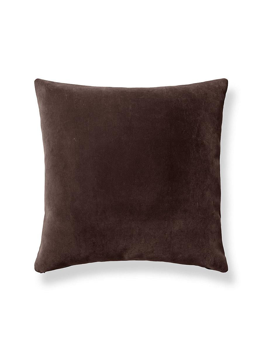 Scalamandre Georgia Suede 22 X 22 - Espresso Decorative Pillow