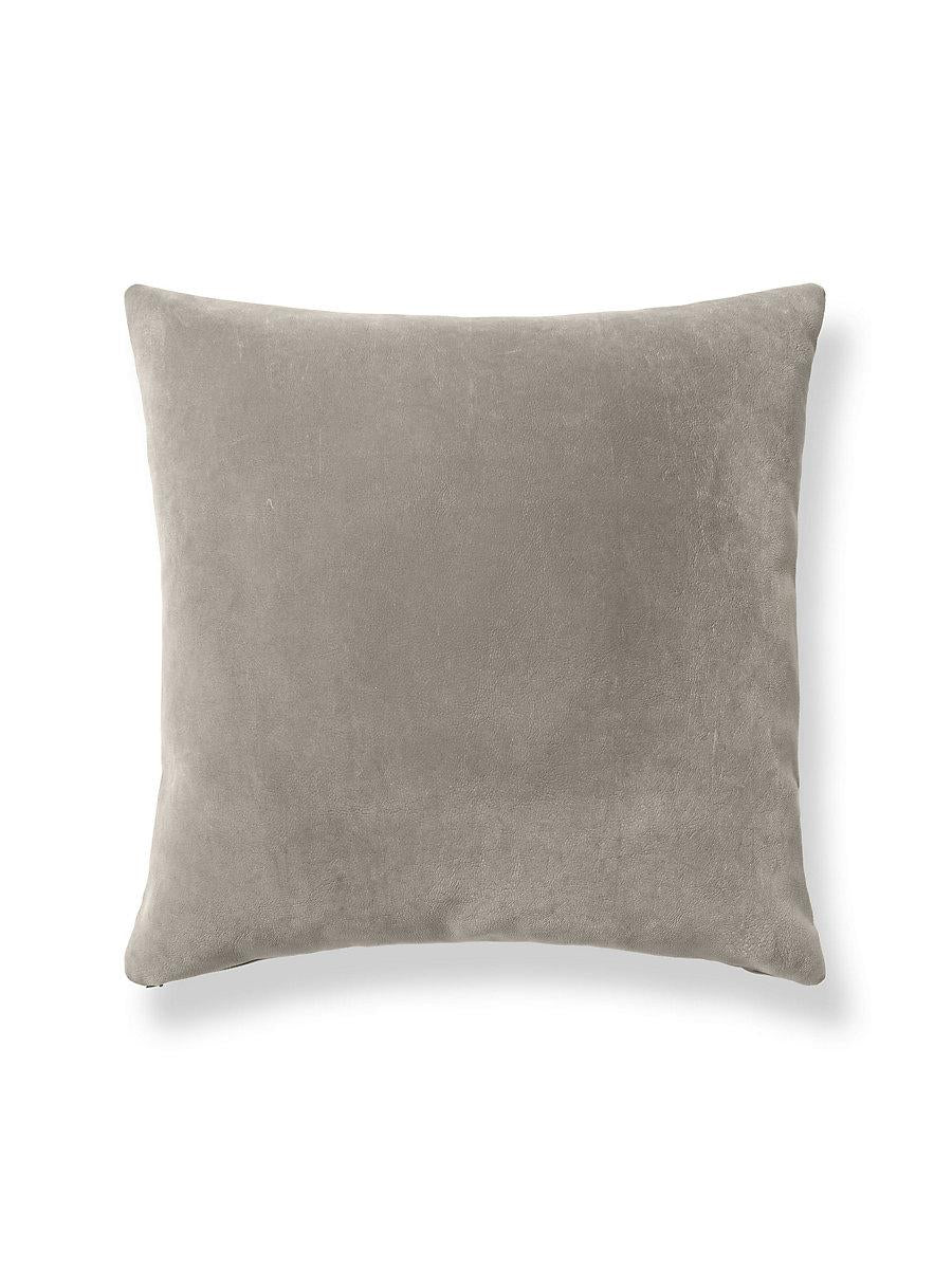 Scalamandre Georgia Suede 22 X 22 - Nickel Decorative Pillow