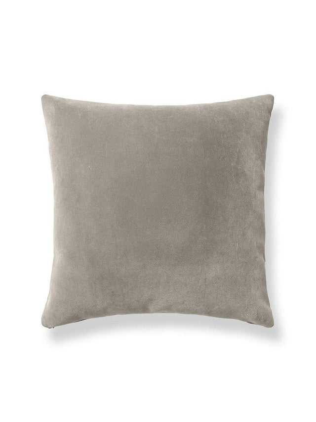 Scalamandre Georgia Suede 22 X 22 - Nickel Decorative Pillow