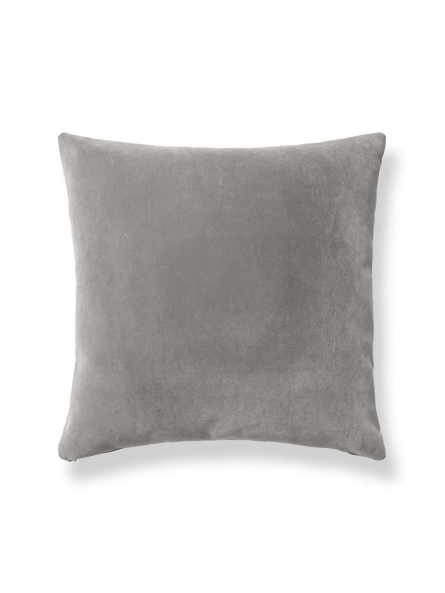 Scalamandre Georgia Suede 22 X 22 - Cobblestone Decorative Pillow