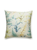 Scalamandre Wethersfield Fern 22 X 22 - Khaki Blue Decorative Pillow