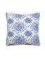 Scalamandre Fireworks 22 X 22 - Blue On White Decorative Pillow
