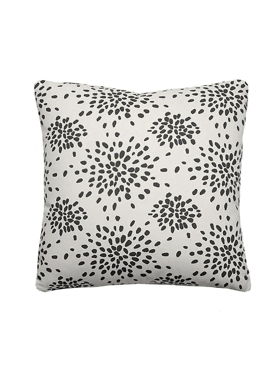 Scalamandre Fireworks 22 X 22 - Black On Off-White Decorative Pillow