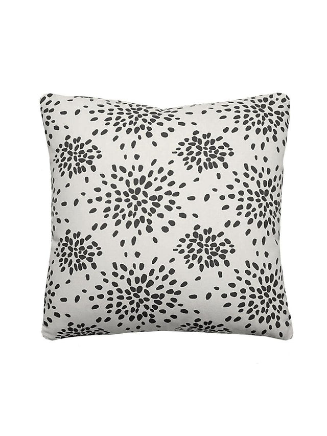 Scalamandre Fireworks 22 X 22 - Black On Off-White Decorative Pillow