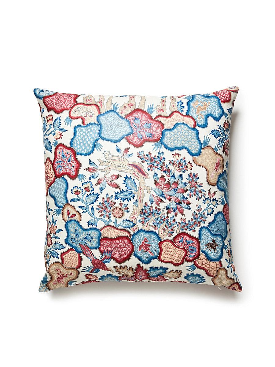 Scalamandre Ziba 22 X 22 - Peacock Rose Decorative Pillow