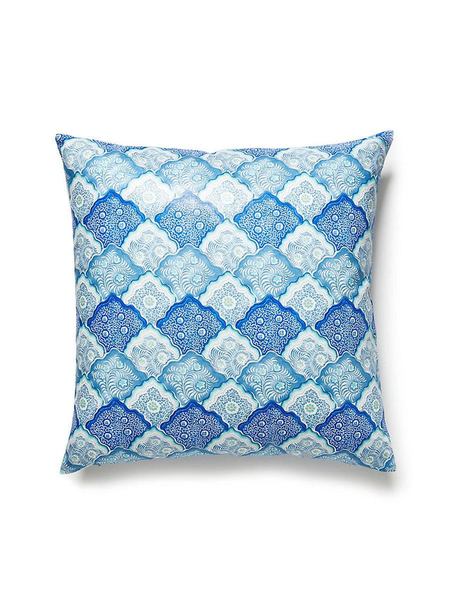 Scalamandre Akira 22 X 22 - Porcelain Blue Decorative Pillow