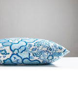Scalamandre Ziba 22 X 22 - Porcelain Blue Decorative Pillow