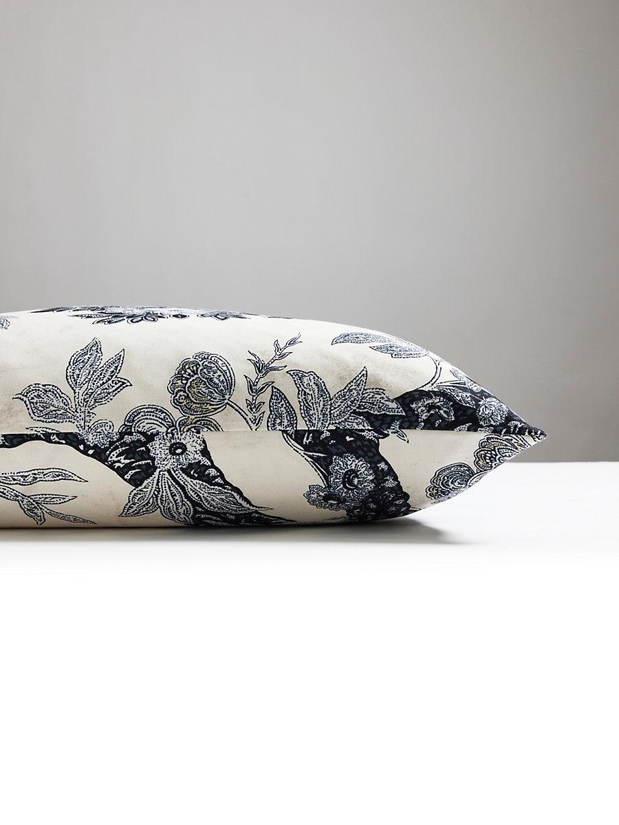 Scalamandre Summerhouse Hill 22 X 22 - Charcoal Decorative Pillow