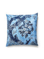Scalamandre Summerhouse Hill 22 X 22 - Blues Decorative Pillow