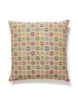 Scalamandre Kirov 22 X 22 - Multi / Cream Decorative Pillow