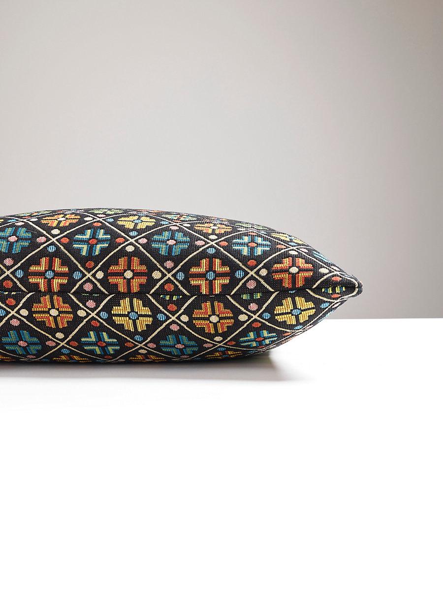 Scalamandre Kirov 22 X 22 - Multi / Black Decorative Pillow