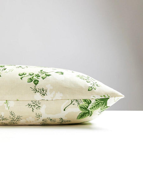 Scalamandre Ascot Linen Print 22 X 22 - Verdure Decorative Pillow