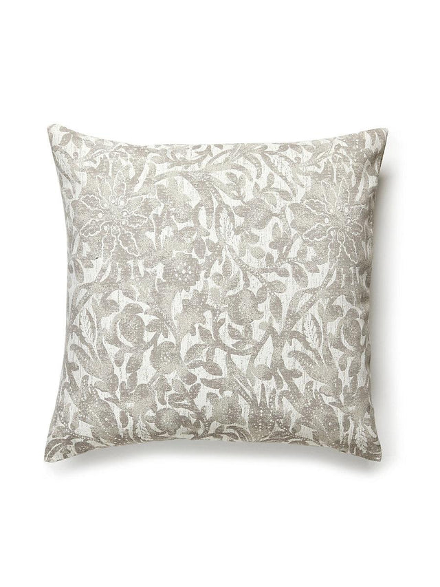 Scalamandre Bali Floral Outdoor 22 X 22 - Stone Decorative Pillow
