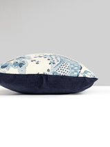 Scalamandre Kelmescott / Aurora 14 X 22 - Porcelain / Navy Decorative Pillow