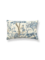 Scalamandre Kelmescott / Aurora 14 X 22 - Porcelain / Navy Decorative Pillow