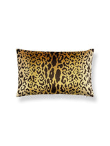 Scalamandre Leopardo / Velvet 22 X 14 - Gold & Black / Beige Decorative Pillow