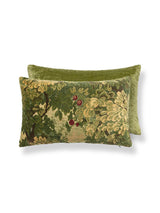 Scalamandre Marly / Como 22 X 14 - Lumbar Forest Greens / Celadon Decorative Pillow