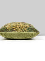 Scalamandre Marly / Como 22 X 14 - Lumbar Forest Greens / Celadon Decorative Pillow