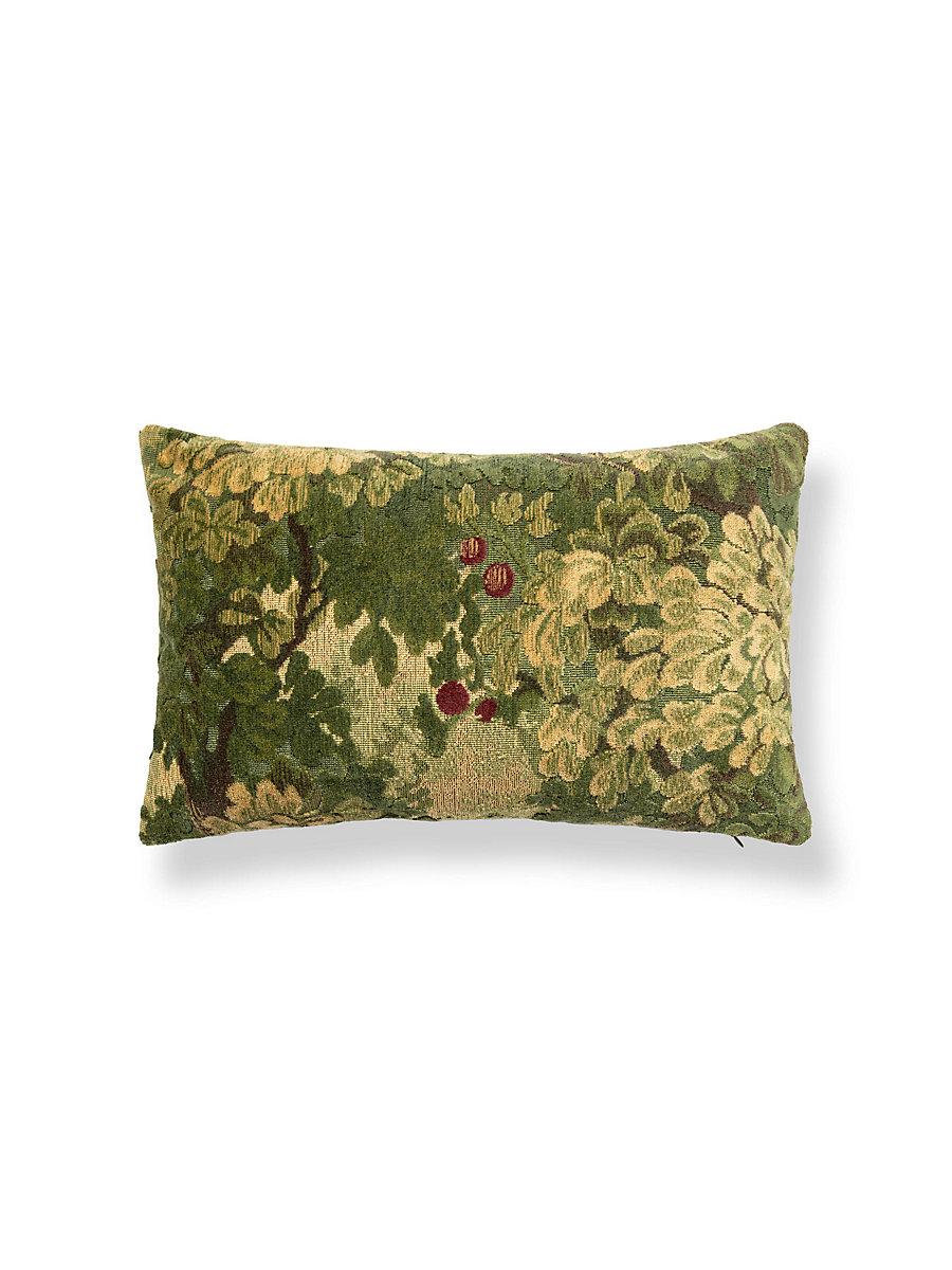 Scalamandre Marly / Como 22 X 14 - Lumbar Forest Greens / Celadon Decorative Pillow