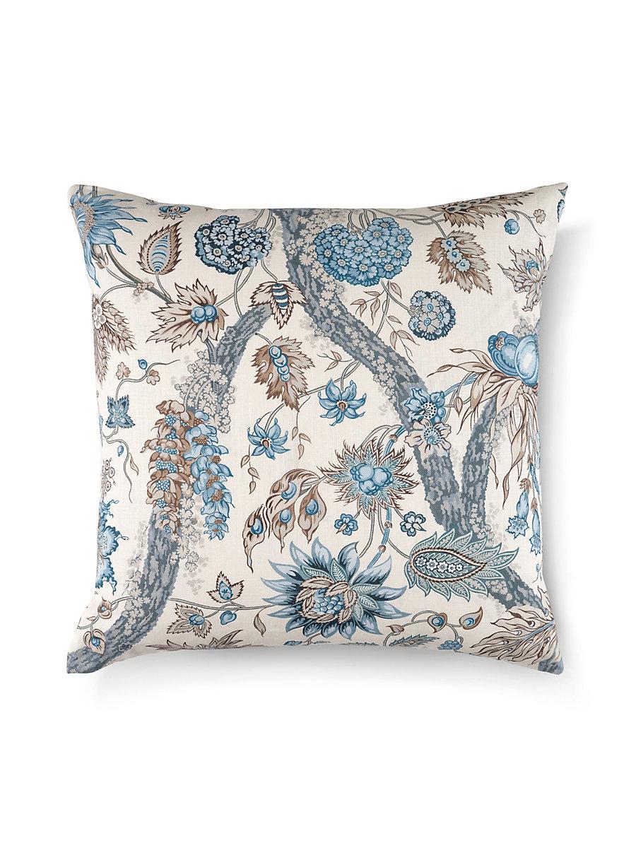 Scalamandre Fleurs Tropicales 22 X 22 - Water'S Edge Decorative Pillow