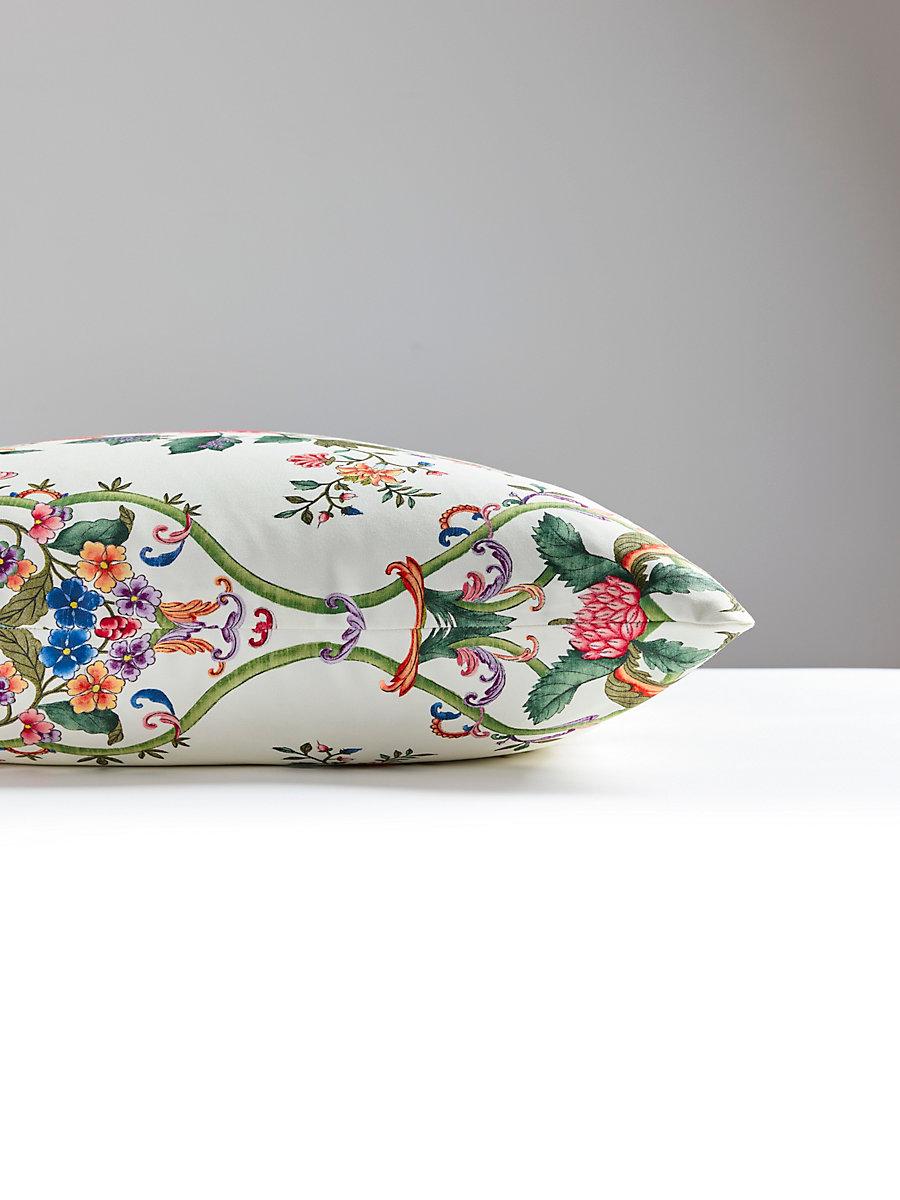 Scalamandre Camellia Trellis 22 X 22 - Cream Multi Decorative Pillow