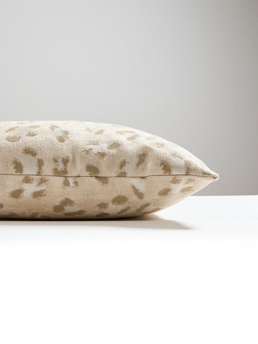 Scalamandre Broderie Leopard 22 X 22 - Camel On Cream Decorative Pillow