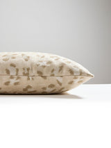 Scalamandre Broderie Leopard 22 X 22 - Camel On Cream Decorative Pillow