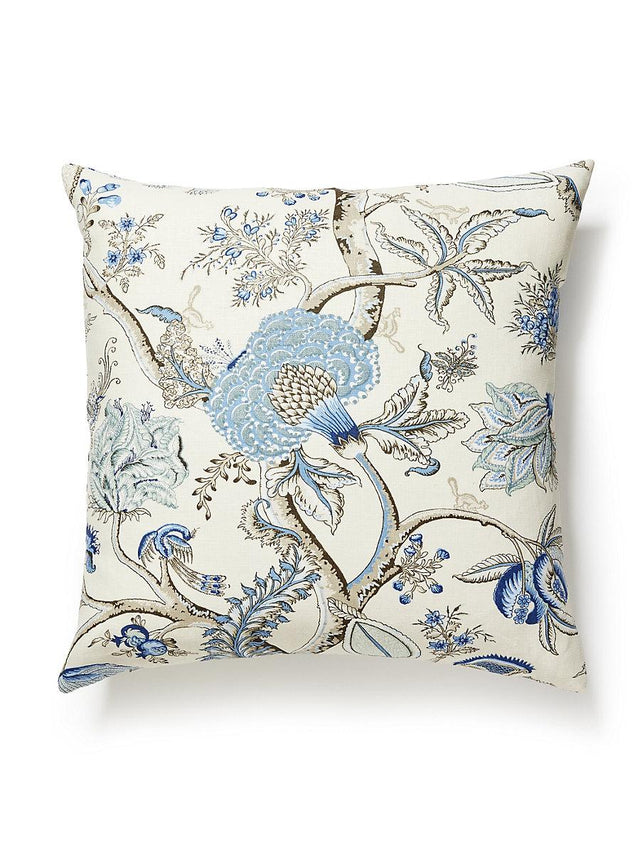 Scalamandre Pondicherry Linen Print 24 X 24 - Delft Decorative Pillow