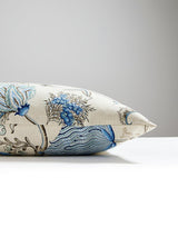 Scalamandre Pondicherry Linen Print 24 X 24 - Delft Decorative Pillow