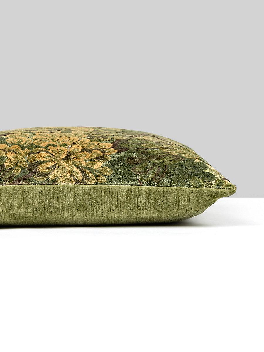 Scalamandre Marly / Como 22 X 22 - Square Forest Greens / Celadon Decorative Pillow