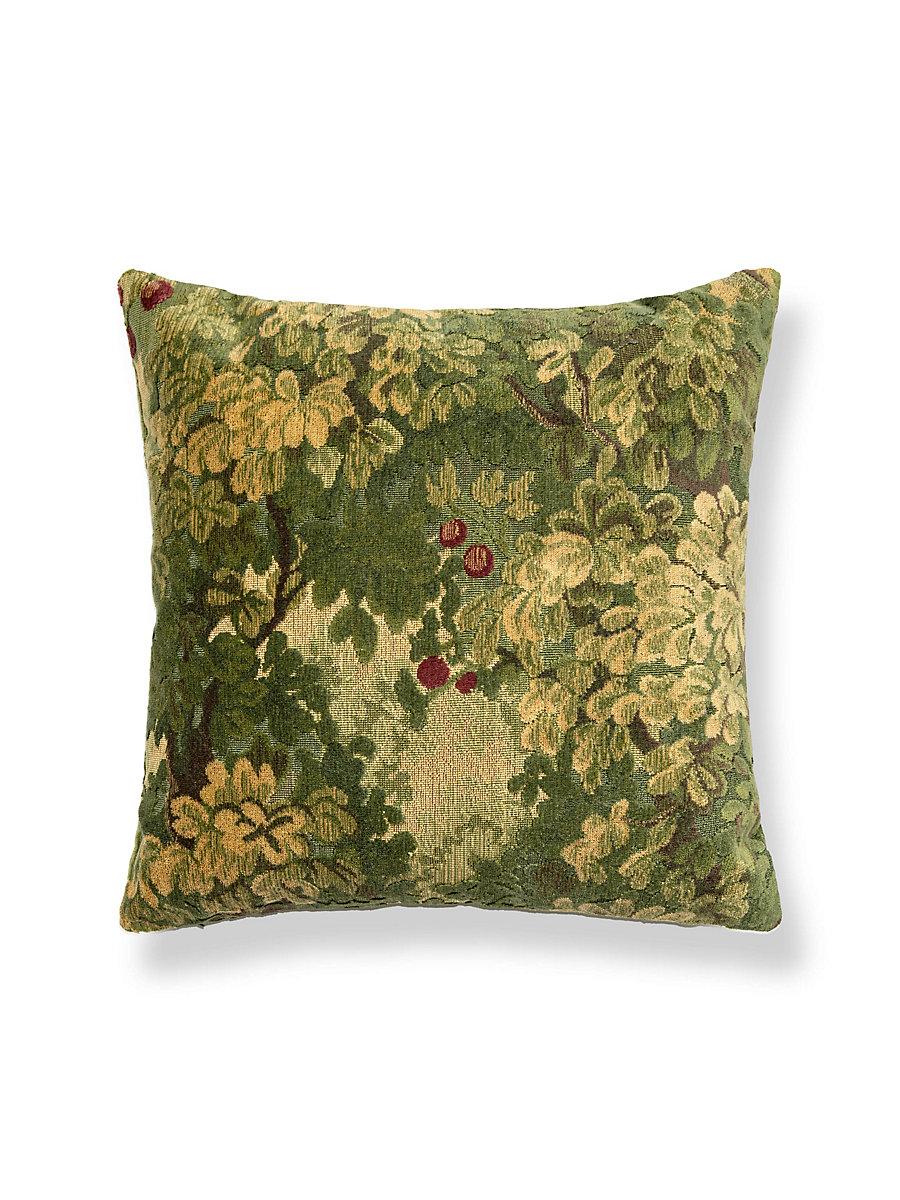 Scalamandre Marly / Como 22 X 22 - Square Forest Greens / Celadon Decorative Pillow
