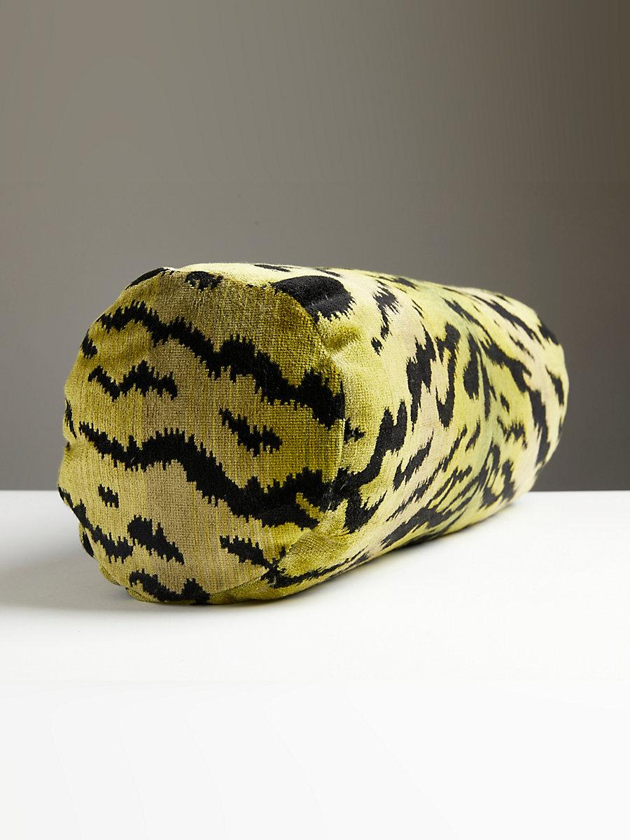 Scalamandre Tigre | Silk 21 X 7 - Greens & Black Decorative Pillow