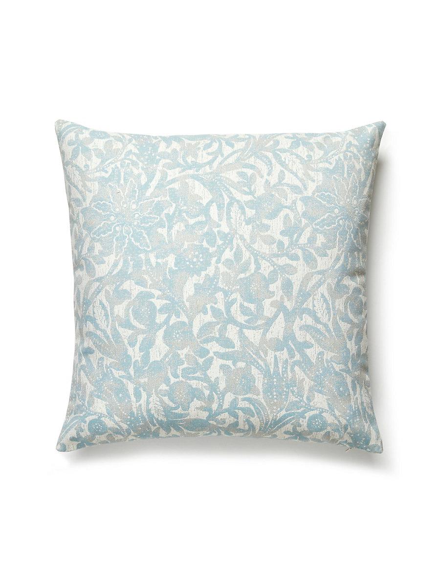 Scalamandre Bali Floral Outdoor 22 X 22 - Surf Decorative Pillow