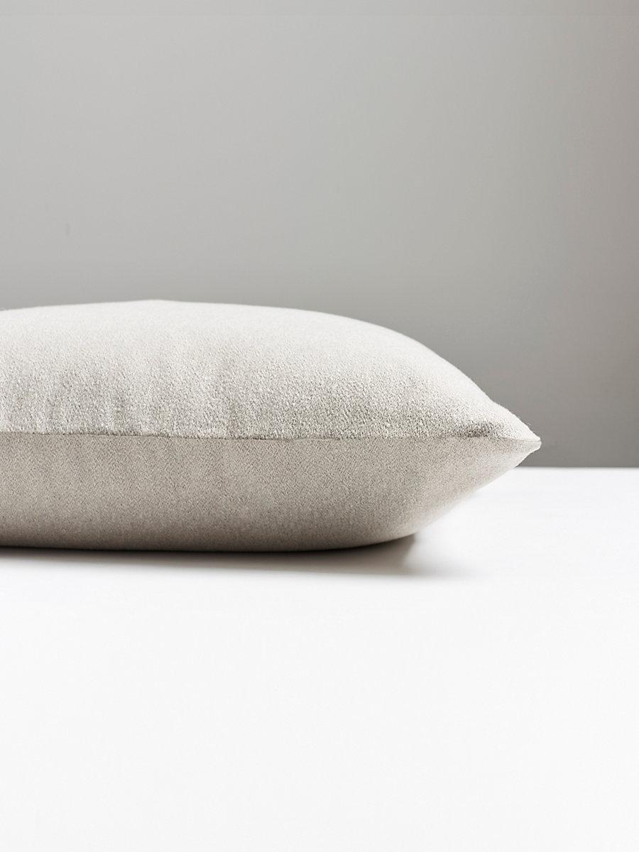 Scalamandre Dapper Flannel 22 X 22 - Putty Decorative Pillow