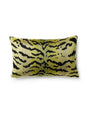 Scalamandre Tigre | Silk 14 X 22 - Greens & Black Decorative Pillow
