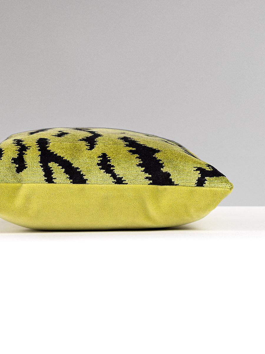 Scalamandre Tigre/Velvet 22 X 14 - Greens & Black / Chartreuse Decorative Pillow