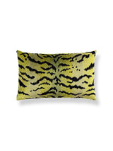 Scalamandre Tigre/Velvet 22 X 14 - Greens & Black / Chartreuse Decorative Pillow
