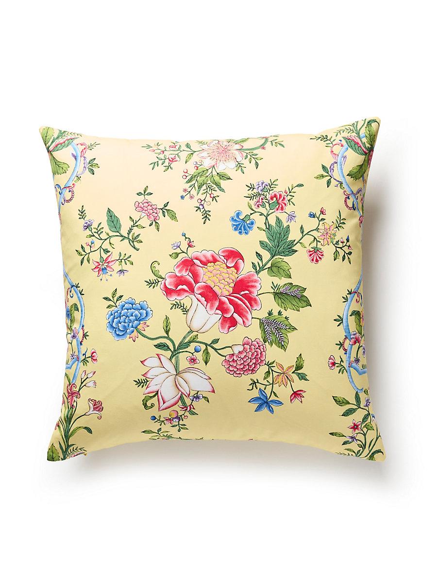 Scalamandre Camellia Trellis 22 X 22 - Butter Blue Decorative Pillow