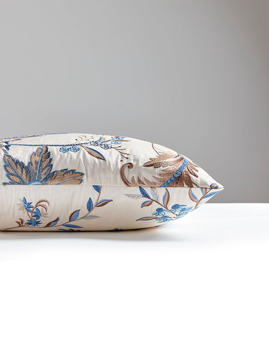 Scalamandre Seraphine 22 X 22 - Sky And Stone Decorative Pillow