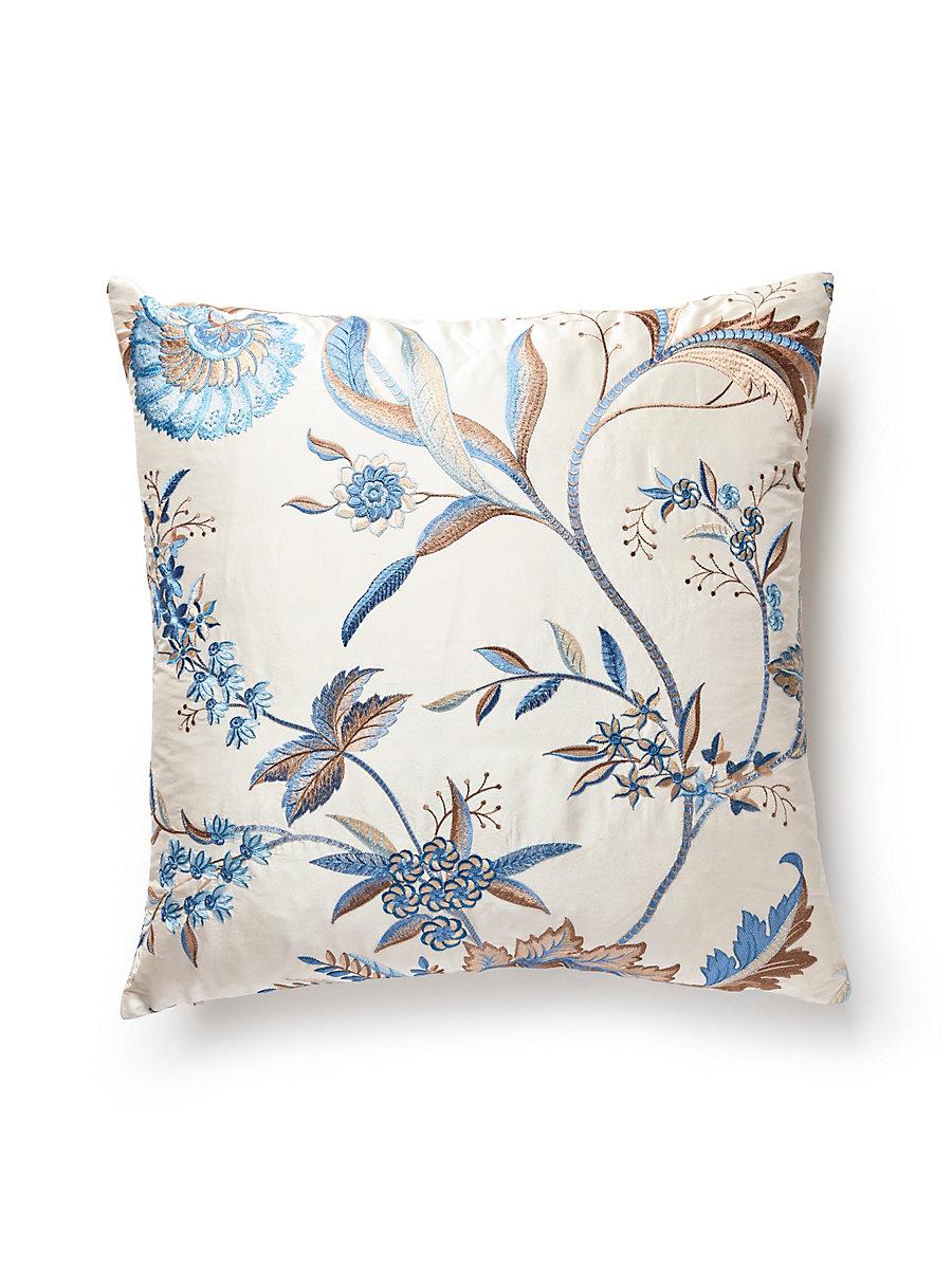 Scalamandre Seraphine 22 X 22 - Sky And Stone Decorative Pillow
