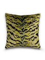 Scalamandre Tigre | Silk 22 X 22 - Greens & Black Decorative Pillow