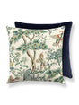 Scalamandre Kelmescott / Aurora 22 X 22 - Leaf On Ivory / Navy Decorative Pillow