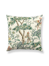 Scalamandre Kelmescott / Aurora 22 X 22 - Leaf On Ivory / Navy Decorative Pillow