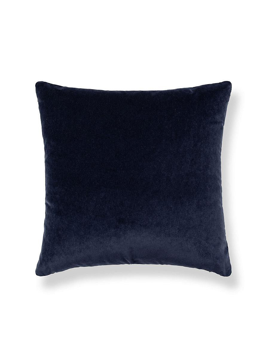 Scalamandre Kelmescott / Aurora 22 X 22 - Leaf On Ivory / Navy Decorative Pillow