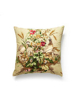 Scalamandre Edwin'S Covey 22 X 22 - Multi On Willow Decorative Pillow