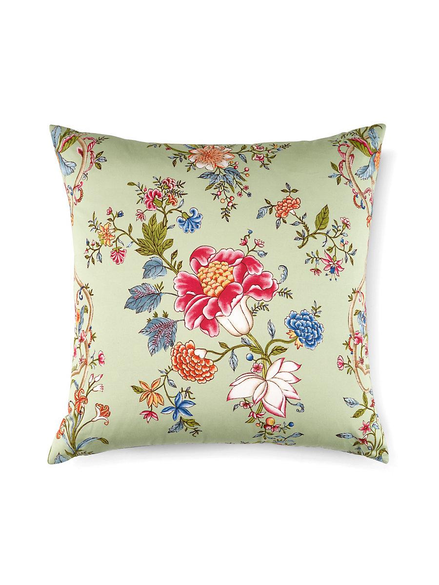 Scalamandre Camellia Trellis 22 X 22 - Seafoam Posey Decorative Pillow