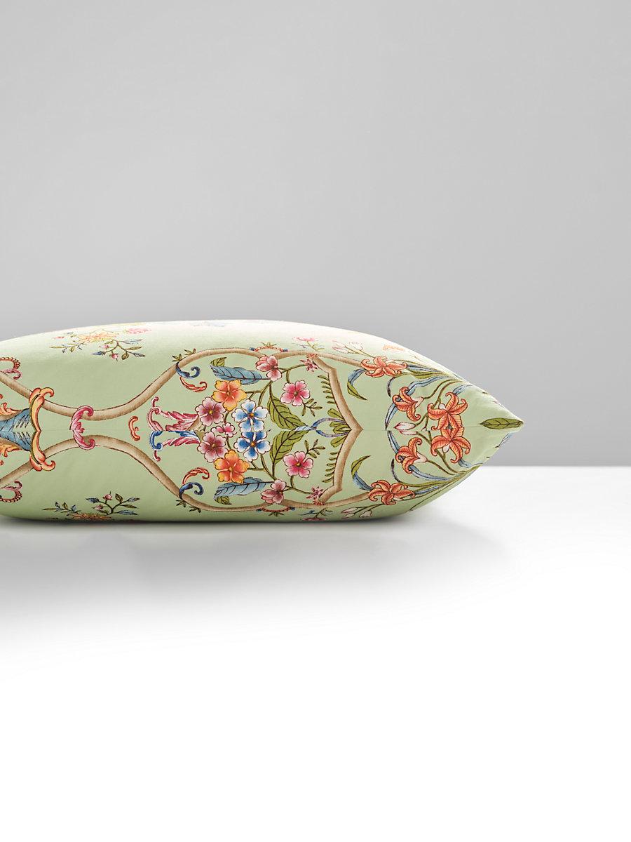 Scalamandre Camellia Trellis 22 X 22 - Seafoam Posey Decorative Pillow