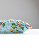 Scalamandre Persephone Print 22 X 22 - Spring Sky Decorative Pillow