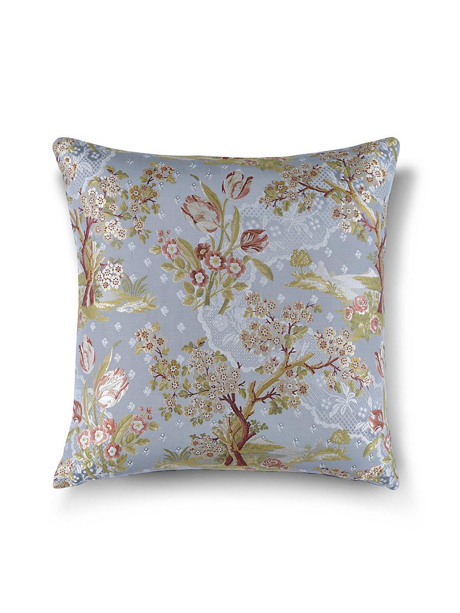 Scalamandre Avignon Brocade 22 X 22 - Peach Sky Decorative Pillow